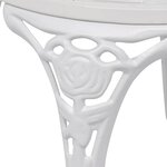 vidaXL Jeu de bistro 3 Pièces Aluminium coulé Blanc