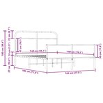 vidaXL Cadre de lit sans matelas 140x190 cm chêne sonoma