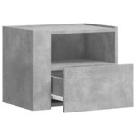 vidaXL Tables de chevet murales 2 Pièces gris béton 45x30x35 cm