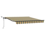vidaXL Tissu de auvent Vert et jaune 300 x 250 cm Polyester