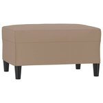 vidaXL Ensemble de canapés 4 Pièces avec coussins Cappuccino Similicuir