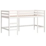 vidaXL Lit mezzanine enfants avec tunnel sans matelas rose 90x190 cm