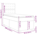 vidaXL Sommier à lattes de lit avec matelas Cappuccino 90x200 cm