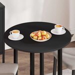 vidaXL Plateau de table Noir 70 x 70 x 1.5 cm Bois d'ingénierie