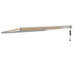 vidaXL Auvent rétractable jaune et blanc 4 5x3 m tissu et aluminium