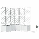 vidaXL Cache-pot de jardin 5 Pièces Blanc Acier