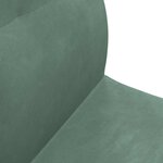 vidaXL Fauteuil de sol ajustable Vert Mer Velours
