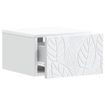 vidaXL Table d'appoint murale Blanc 34 5 x 33 x 20 cm