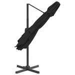 vidaXL Parasol cantilever à double toit Noir 400x300 cm