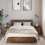 vidaXL Tables de chevet 2 Pièces vieux bois 34x35 5x50 cm bois ingénierie