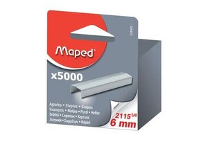 agrafes 66/6  zingué  contenu: 5.000 pièces MAPED