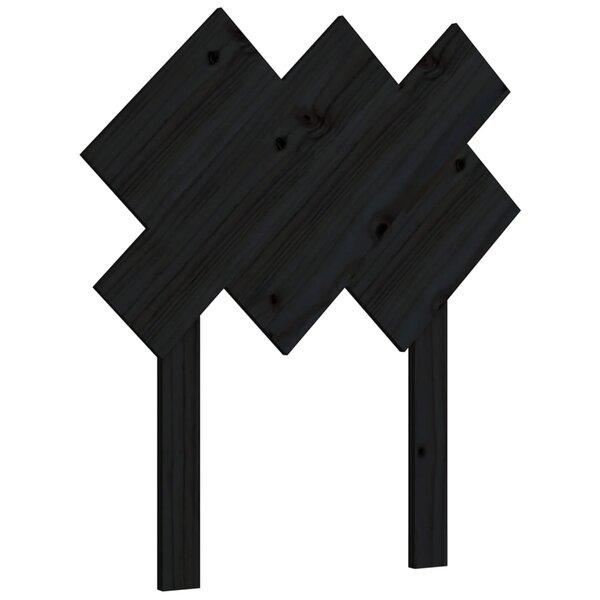 vidaXL Tête de lit Noir 72 5x3x81 cm Bois massif de pin