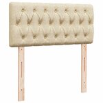vidaXL Sommier à lattes de lit avec matelas Crème 80x200 cm Tissu