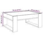 vidaXL Table basse avec LED infini sonoma gris 70x53x30 cm