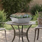 vidaXL Jardinière en Acier Galvanisé 50x50x15 cm