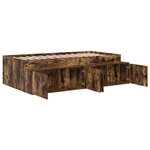 vidaXL Cadre de lit avec rangement Chêne fumé 75 x 190 cm