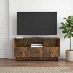 vidaXL Meuble TV Chêne fumé 102 x 34 5 x 50 cm Bois d'ingénierie