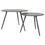Lesli living table d'appoint rafael 45x35 cm gris