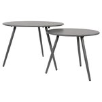 Lesli living table d'appoint rafael 45x35 cm gris