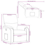 vidaXL Fauteuil inclinable Noir Tissu