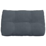 vidaXL Coussin de Dos Gris foncé 80 x 24 x 50 cm Velours