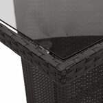 vidaXL Ensemble de bistro de jardin 11 Pièces coussins noir poly rotin