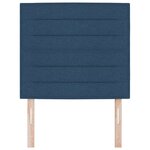 vidaXL Tête de lit Hauteur réglable avec tête de lit Bleu 90 cm tissu