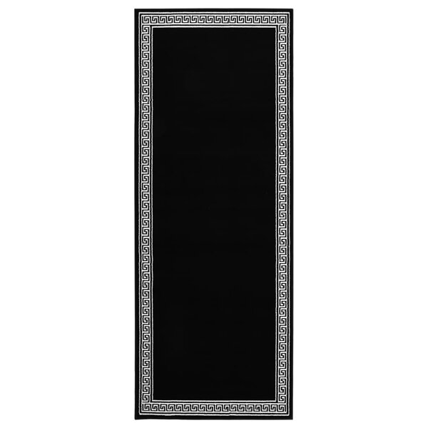 vidaXL Tapis BCF Noir avec motif 100x300 cm