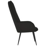 vidaXL Chaise de relaxation Noir Velours