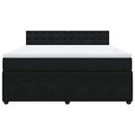 vidaXL Sommier à lattes de lit avec matelas Noir 180x200 cm Velours