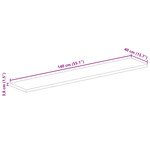 vidaXL Dessus de table 140x40x3 8cm rectangulaire bois massif récupéré