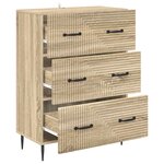 vidaXL Armoire à tiroirs Chêne Sonoma 66 x 34 5 x 89 5 cm