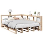 vidaXL Lit bibliothèque sans matelas 150x200 cm bois massif de pin