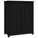 vidaXL Buffet Noir 83x41 5x100 cm Bois massif de pin