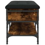 vidaXL Banc à chaussures chêne fumé 82x42x45 cm bois d'ingénierie