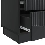 vidaXL Cabinet de chevet Noir 43 x 34 5 x 44 5 cm Bois d'ingénierie