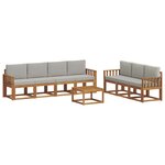 vidaXL Ensemble de canapés d'extérieur 8 pc Gris Naturel et Clair