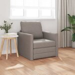 vidaXL Canapé-lit avec coussin Taupe 74 x 77 x 81 cm tissu