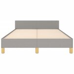 vidaXL Cadre de lit sans matelas gris clair 120x200 cm tissu