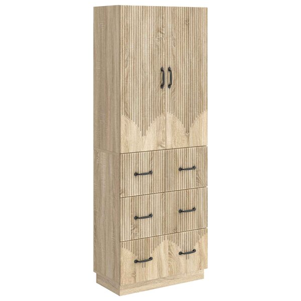 vidaXL Ensemble de Meubles 2 Pièces Chêne Sonoma 66 x 34 5 x 87 cm