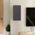 vidaXL Meuble TV Gris 30 5x30x60 cm Bois d’ingénierie