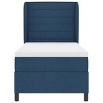 vidaXL Lit à ressorts avec matelas Bleu 100 x 200 cm tissu