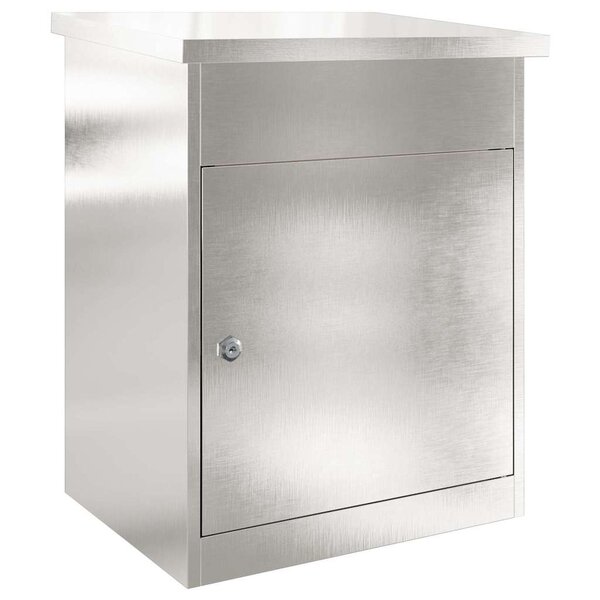 vidaXL Boîte de dépôt de colis Noir 44 x 35 x 59 cm Acier inoxydable