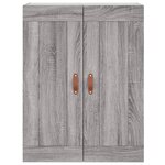 vidaXL Buffet haut Sonoma gris 69 5x34x180 cm Bois d'ingénierie