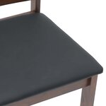 vidaXL Chaises à manger coussins 2 Pièces marron bois massif caoutchouc