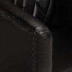 vidaXL Chaise cabriolet noir cuir véritable