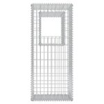 vidaXL Jardinière/Poteau de panier gabion 2 Pièces Acier 50x50x120 cm