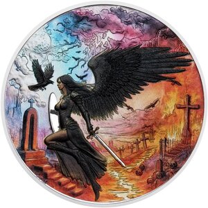 Pièce de monnaie en Argent 5 Dollars g 42 Millésime 2025 Battle Of Good And Evil EVIL