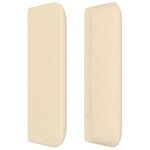 vidaXL Tête de lit avec oreilles Crème 103x16x78/88 cm Tissu