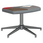 vidaXL Chaise de relaxation avec tabouret Patchwork Tissu